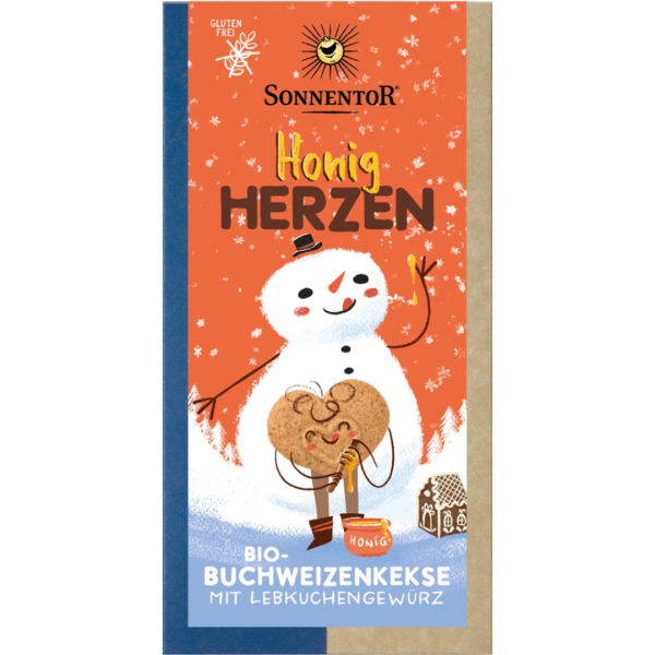 Sonnentor Bio Honigherzen Kekse glutenfrei, 100 g, Packung