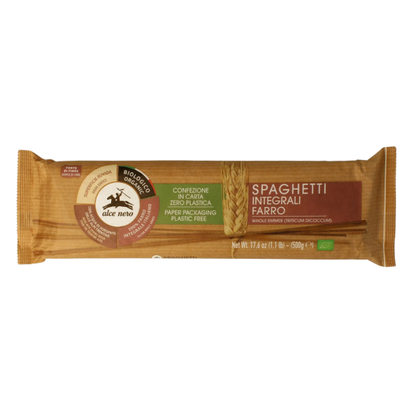 Alce Nero Bio Vollkornspaghetti aus Dinkel, 500g