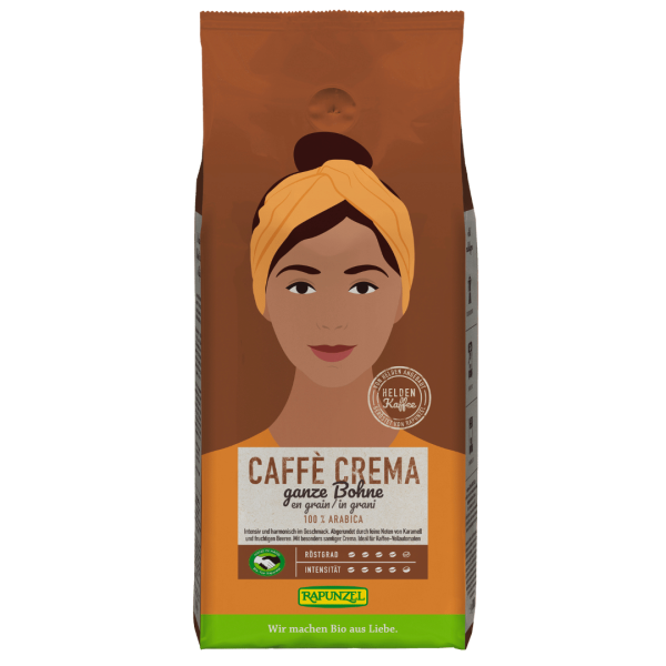 Rapunzel Bio Heldenkaffee Crema, ganze Bohne