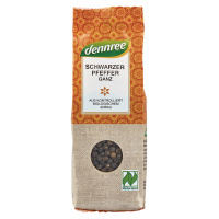 dennree Bio Pfeffer schwarz ganz, 65g dennree Bio Pfeffer schwarz ganz, 65g