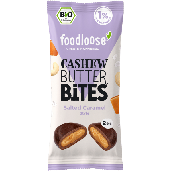 foodloose Bio Cashew Butter Bites Salted Caramel