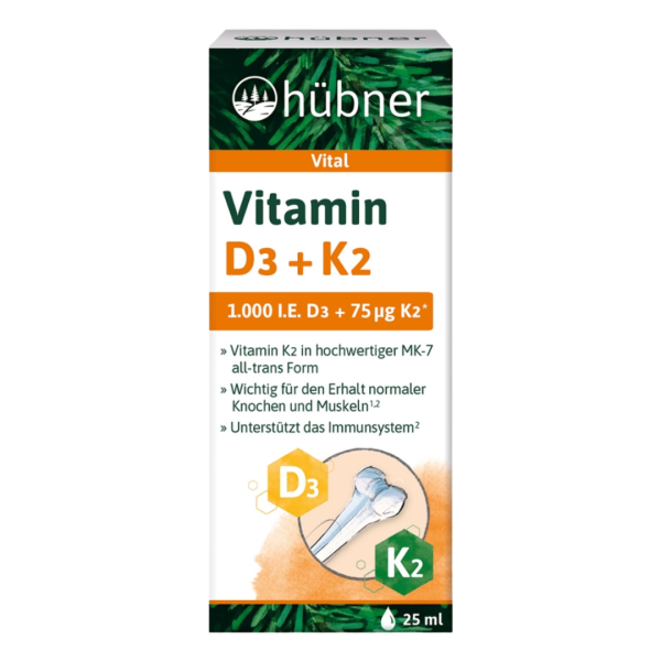 Hübner Vitamin D3 + K2, 25ml