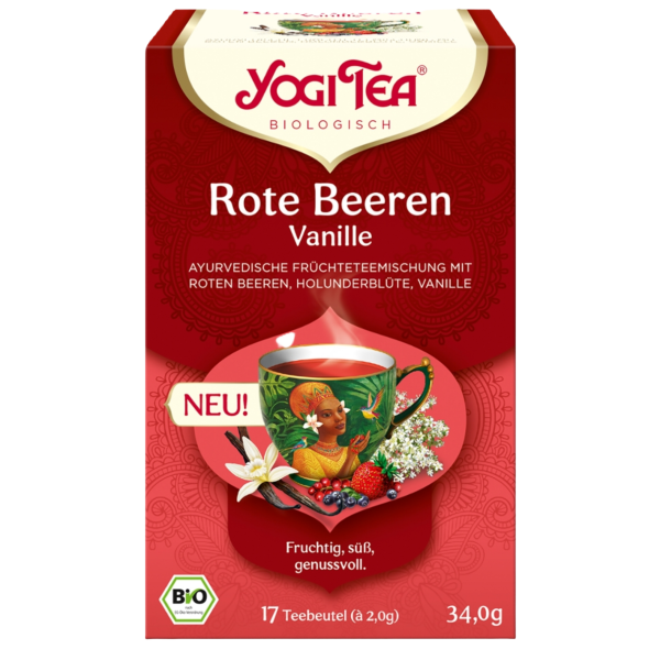 Yogi Tea Bio Rote Beeren Vanille, 17 Teebeutel