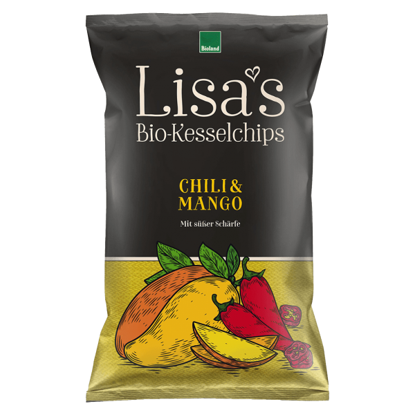 Lisa&#039;s Bio Kesselchips Chilli &amp; Mango MHD 13.08.2023