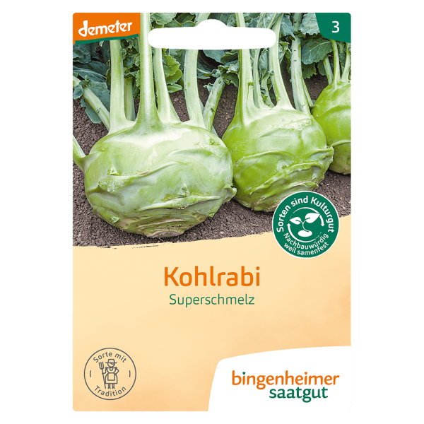 Bingenheimer Saatgut Bio Kohlrabi, Superschmelz