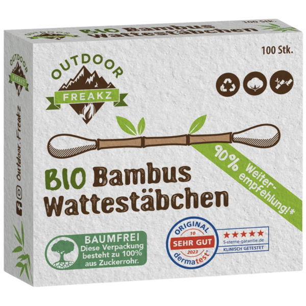 Outdoor Freakz Bambus Wattestäbchen, 100 St