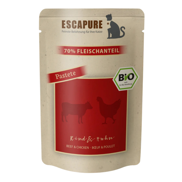 Escapure Bio Katze Nassfutter Rind &amp; Huhn