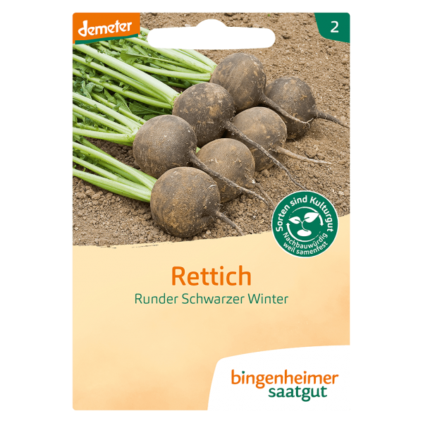 Bingenheimer Saatgut Bio Rettich, Runder Schwarzer Winter