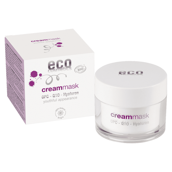Eco Cosmetics Crememaske Hyaluron mit OPC, Q10