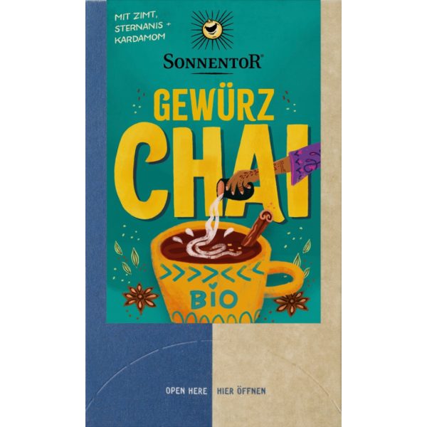 Sonnentor Bio Gewürz Chai Tee 32,4 g, Doppelkammerbeutel