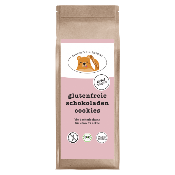 Glutenfreie Heimat Bio Schoko-Cookies Backmischung MHD 31.01.2023