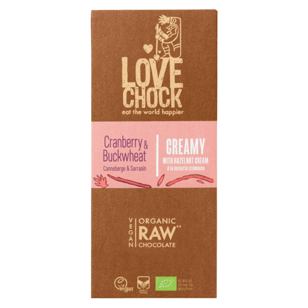 Bio Raw Creamy Cranberry-Buchweizen Schokolade