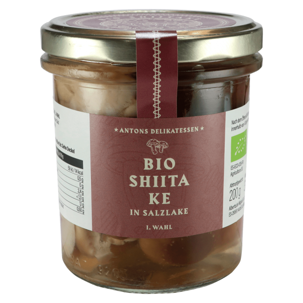 Antons Delikatessen Bio Shiitake in Salzlake