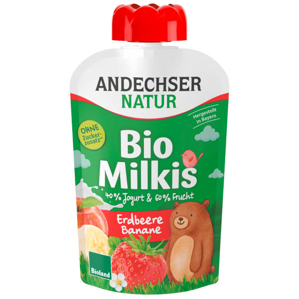 Andechser Natur Bio Milkis Erdbeere-Banane