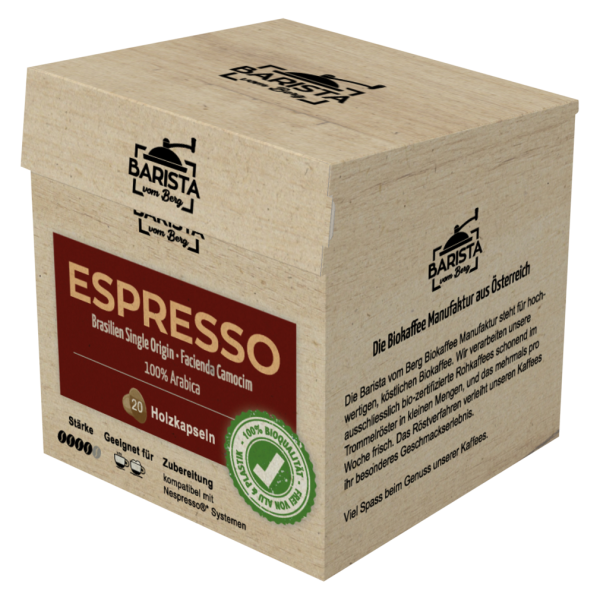 Barista vom Berg Bio Kaffeekapseln Espresso