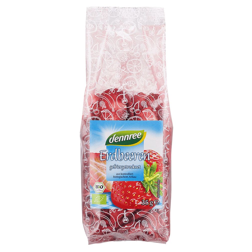 Bio Erdbeeren, gefriergetrocknet in Scheiben