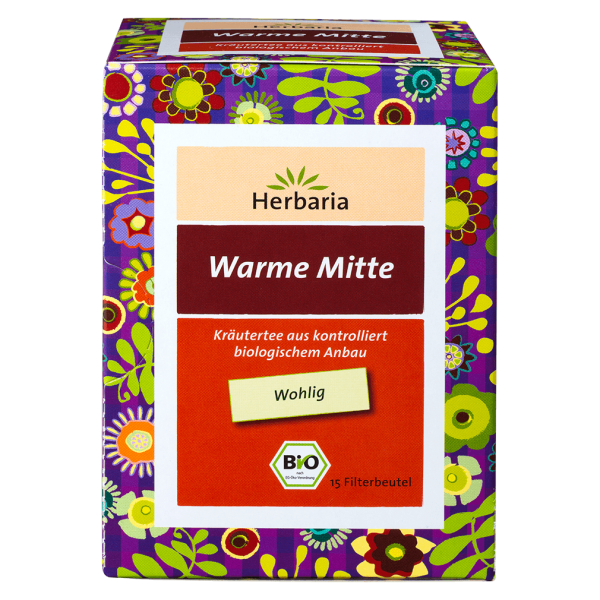 Herbaria Bio Warme Mitte Tee, 15 Filterbeutel