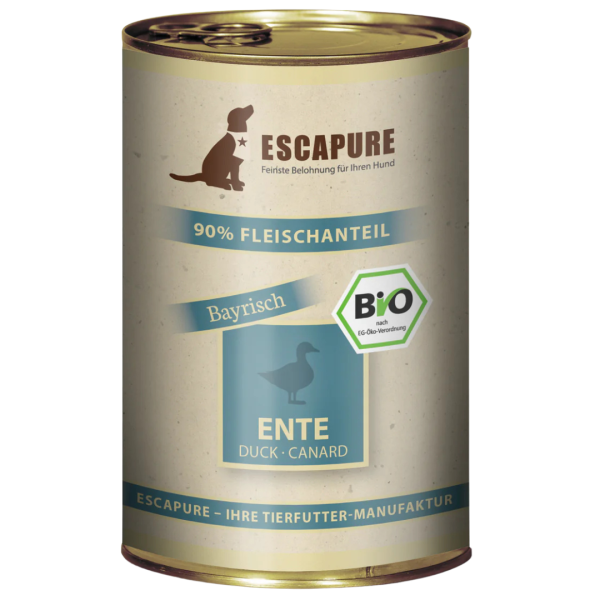 Escapure Bio Hunde Nassfutter Ente Bayrisch