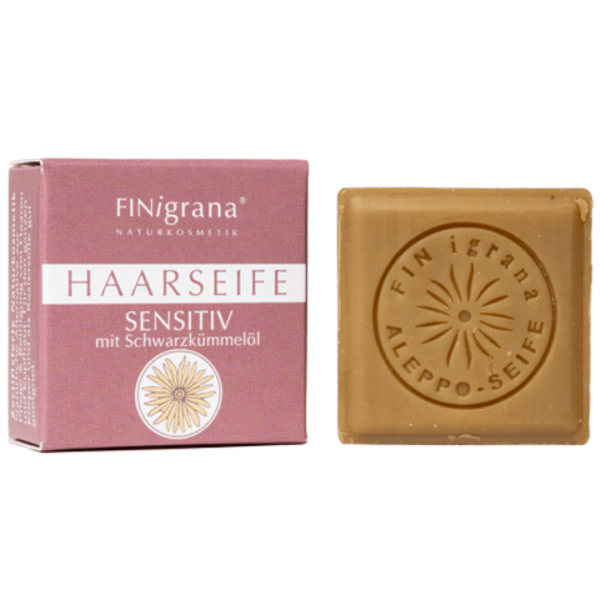 Finigrana Aleppo Haarseife sensitiv mit Schwarzkümmelöl