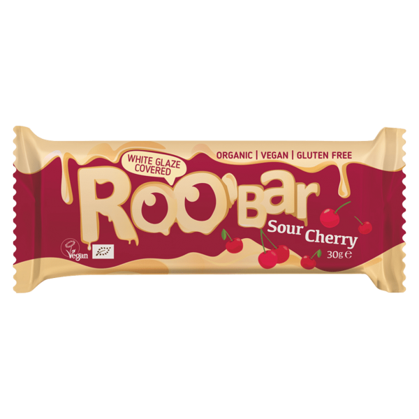 Roobar Bio Riegel White Chocolate and Sour Cherry MHD 11.02.2024