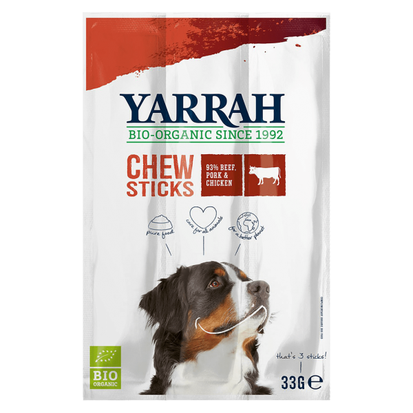 Yarrah Bio Hundesnack Kausticks Rind