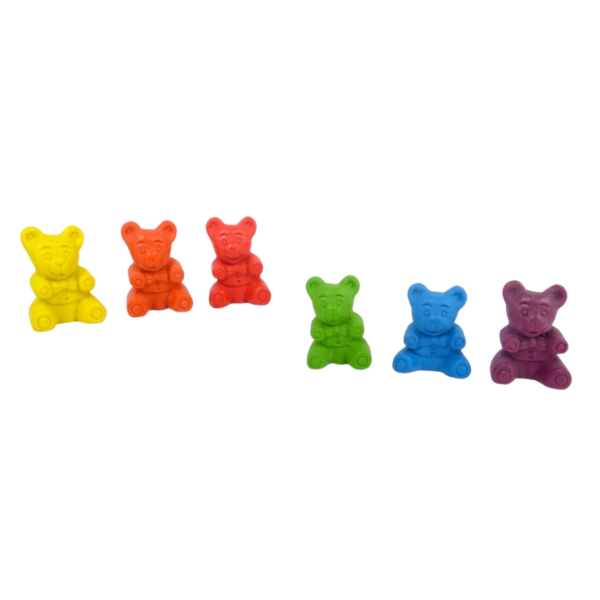 ökoNORM Wachsmalfigur "Koda" nawaro, 6er "Norman" (gelb, rot, orange, gelb-grün, hellblau, violett)