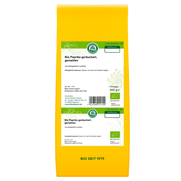 Lebensbaum Bio Paprika geräuchert, gemahlen