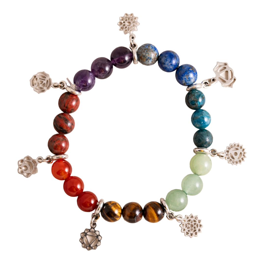 Armband mit Chakra Steinen und Charms