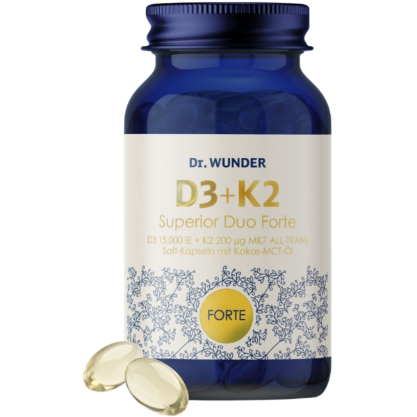 Dr. Wunder Vitamin D3+K2 Superior Duo Forte 15.000 IE