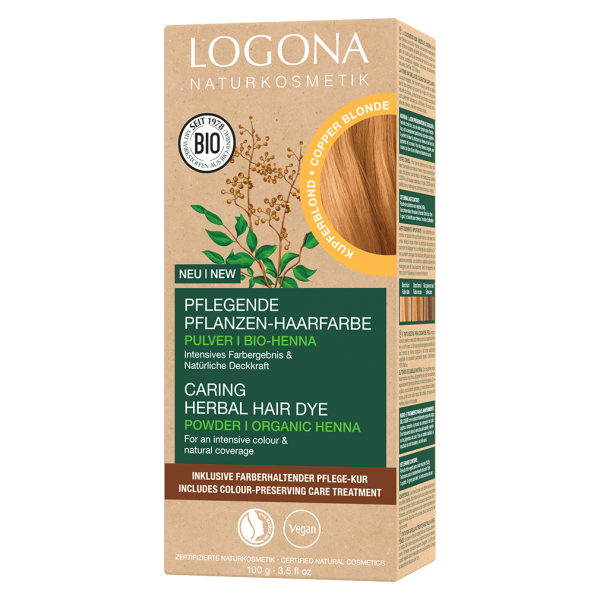 Logona Pflanzen-Haarfarbe Pulver Kupferblond