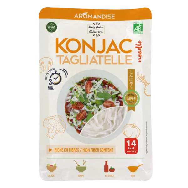 AROMANDISE Bio Konjak und Reis-Tagliatelle