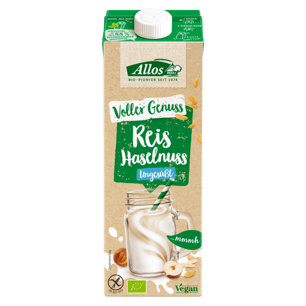 Allos Bio Reis Haselnuss Drink ungesüßt