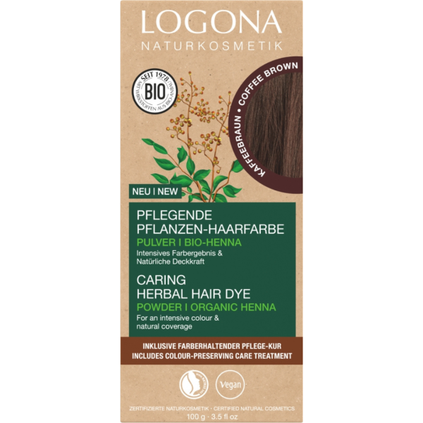 Logona Pflanzen-Haarfarbe Pulver Kaffeebraun
