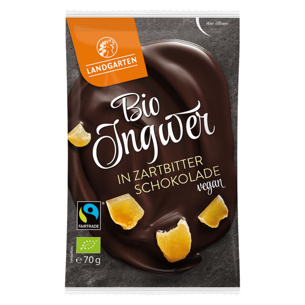 Landgarten Bio Ingwer in Zartbitter-Schokolade