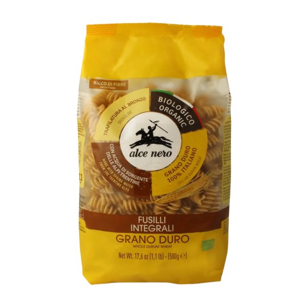 Alce Nero Bio Vollkorn-Fusilli aus Hartweizen, 500g