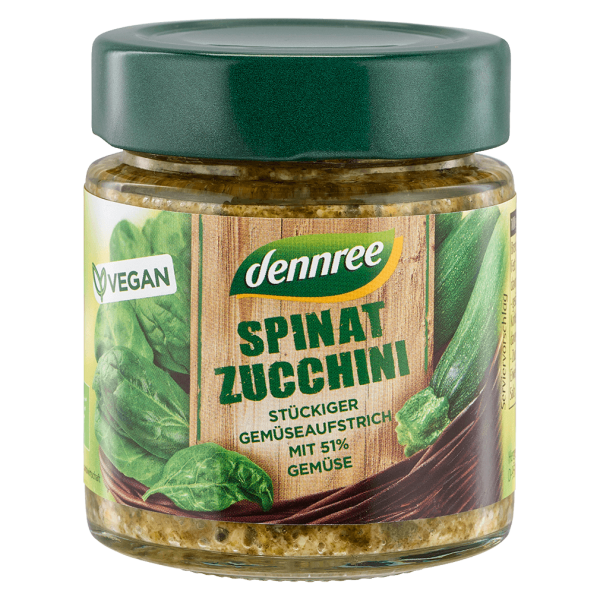 dennree Bio Gemüseaufstrich Spinat Zucchini