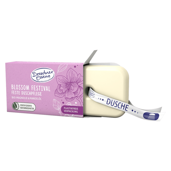 Dresdner Essenz Feste Dusche Bio-Magnolie/ Mandelöl (Blossom Festival) 100g