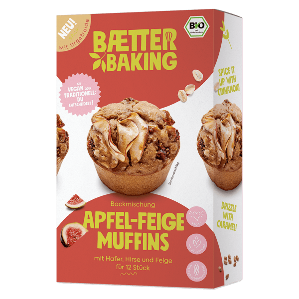 Bio Backmischung Apfel-Feige Muffins