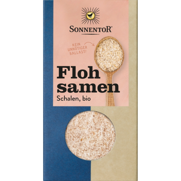 Sonnentor Bio Flohsamenschalen, 50 g, Packung