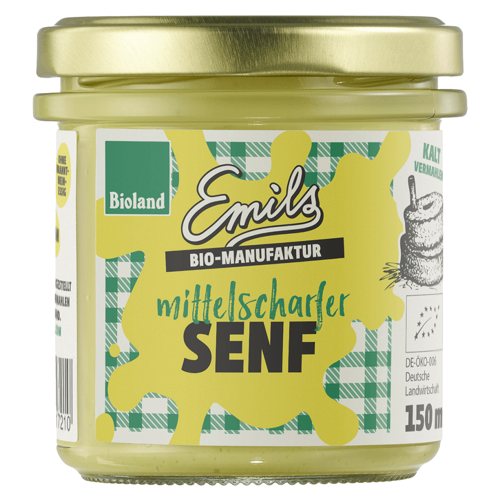 Bio mittelscharfer Senf, 150 ml