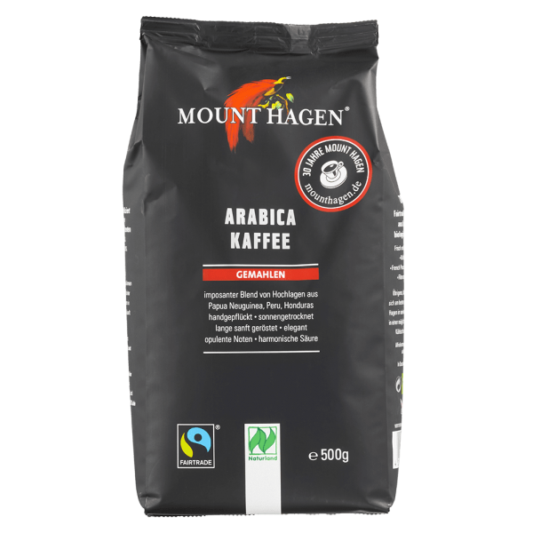 Mount Hagen Bio Röstkaffee, gemahlen, 500g