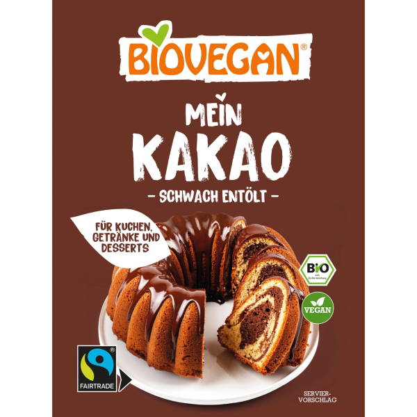 Biovegan Bio Kakaopulver schwach entölt, 125g