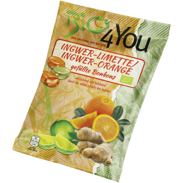 Bio4You Bio Ingwer-Limette &amp; Ingwer-Orange Bonbons