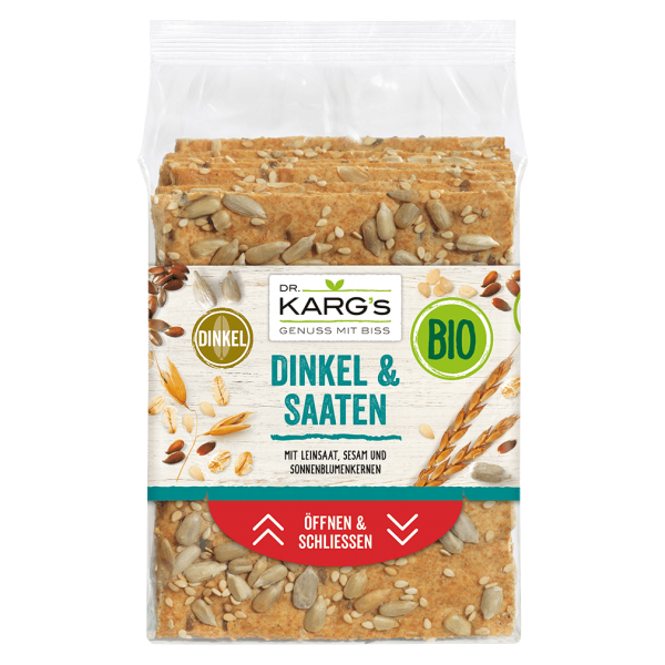 DR. KARG&#039;S Bio Dinkel &amp; Saaten Knäckebrot