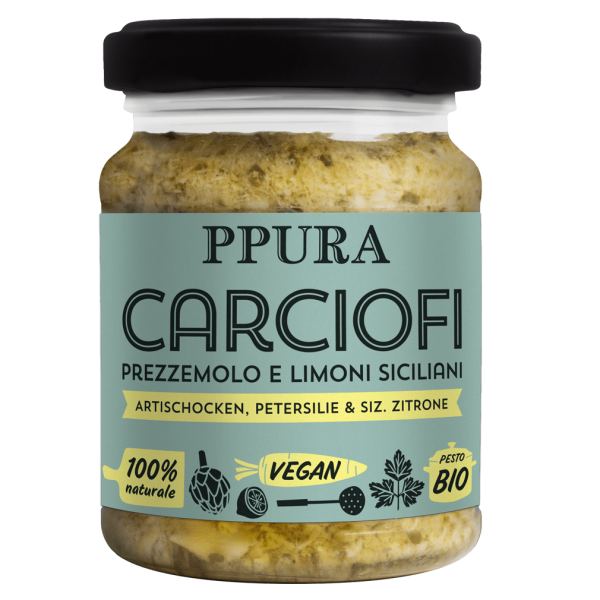 Bio Pesto Artischocken, Petersilie und Zitrone