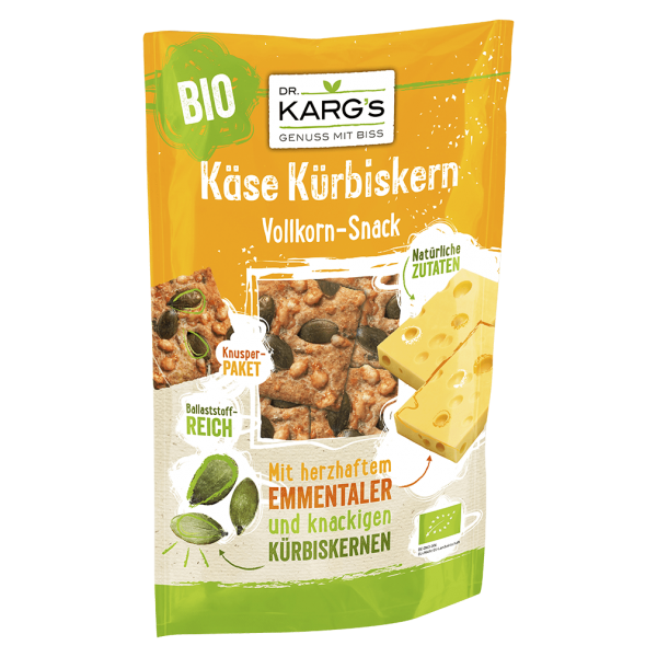DR. KARG&#039;S Bio Knäcke Snack Käse Kürbiskern