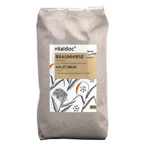 Vitaldoc Bio Braunhirse gemahlen, 500g