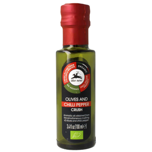 Alce Nero Bio Oliven und Chilischoten-Crush-Aromaöl, 100 ml