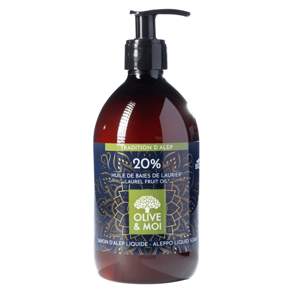 Olive &amp; Moi Flüssigseife Tradition Aleppo 20% Lorbeeröl