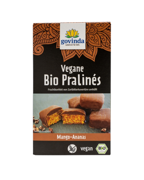 Govinda Bio Vegane Bio Pralinés Mango-Ananas, 70g